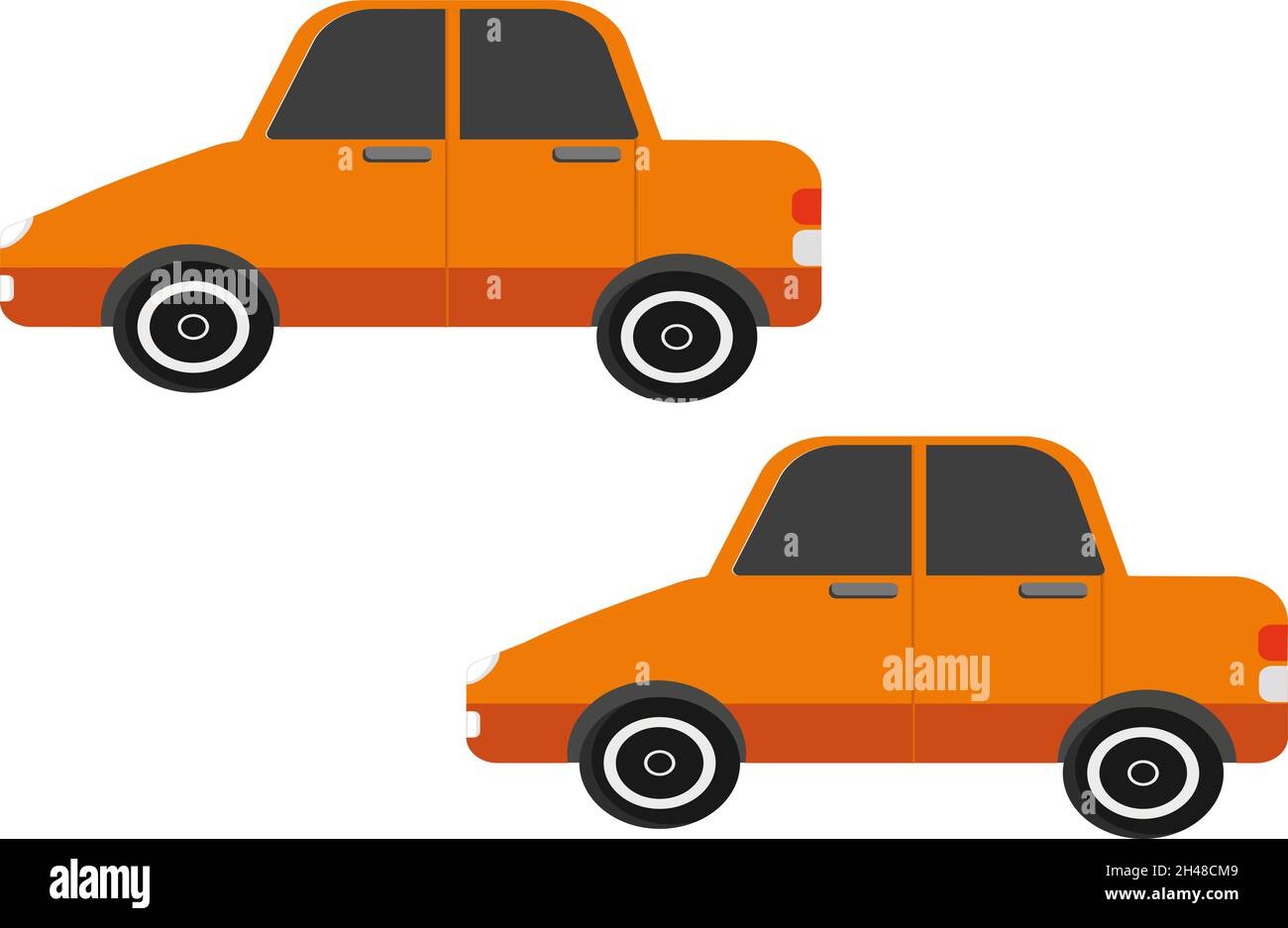 Orange car, illustration, vector on a white background Stock Vector Image & Art Alamy