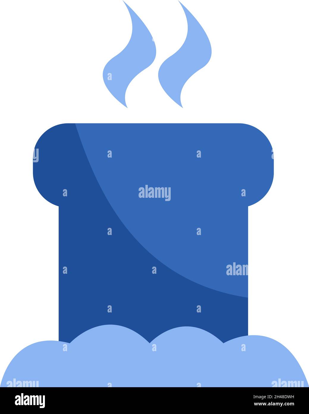 Winter chimney, illustration, vector, on a white background. Stock Vector