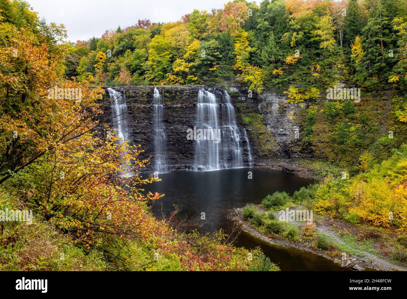 Scenic view of Salmon River Falls in New York, USA Stock Photo Alamy