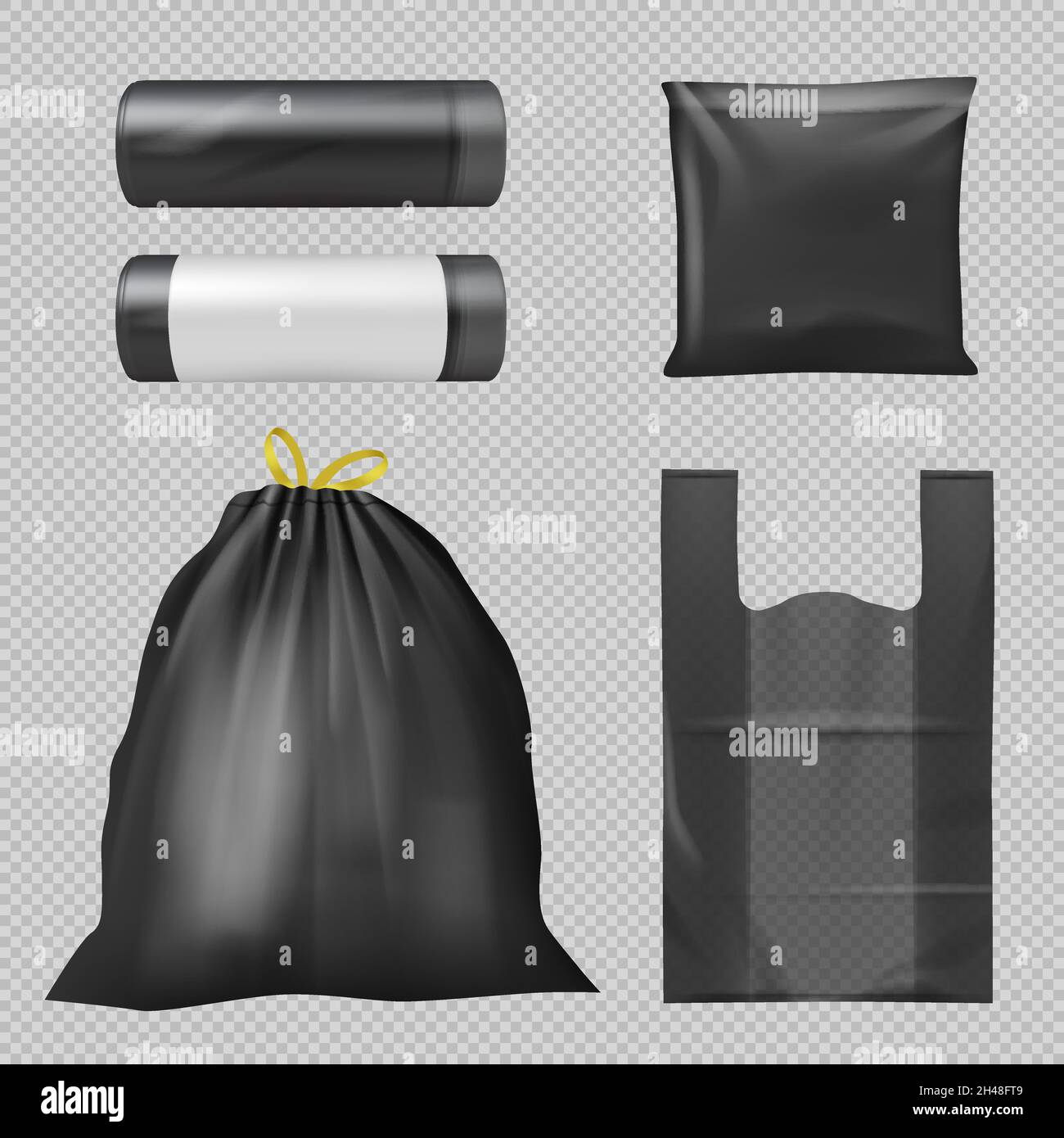 Garbage bag. Plastic containers for trash pollution industrial