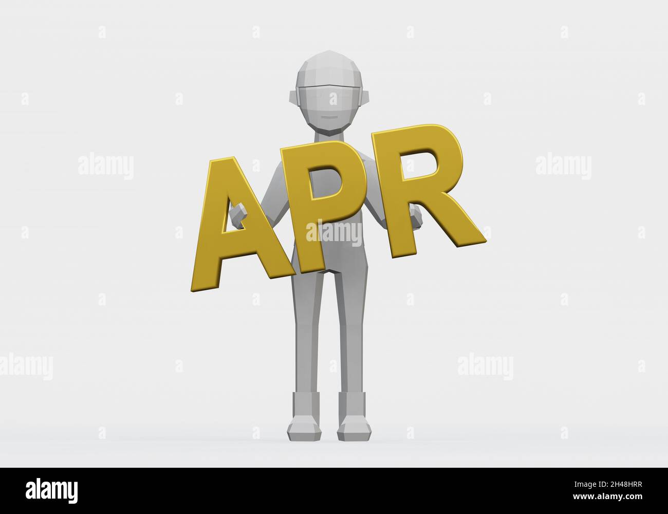 3d render of dummy holding an april month sign for date concepts Stock ...