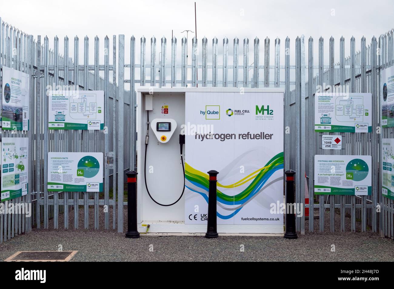 Hydrogen refuelling refueller refuelling station in Milford Haven Wales UK   KATHY DEWITT Stock Photo