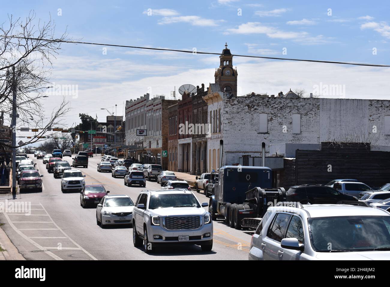 Downtown LLano Texas in summer Stock Photo Alamy