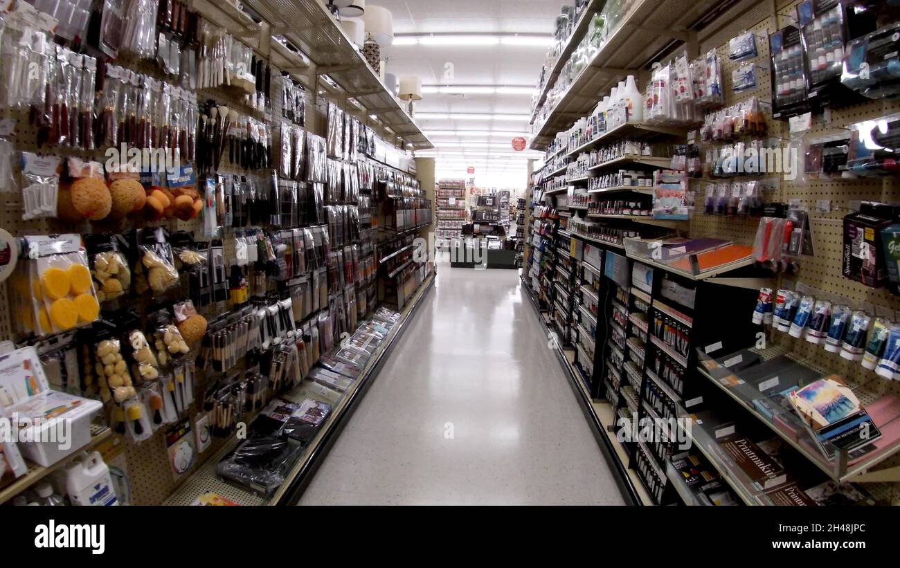 Augusta, Ga USA 08 12 21 Hobby Lobby retail store interior Robert C