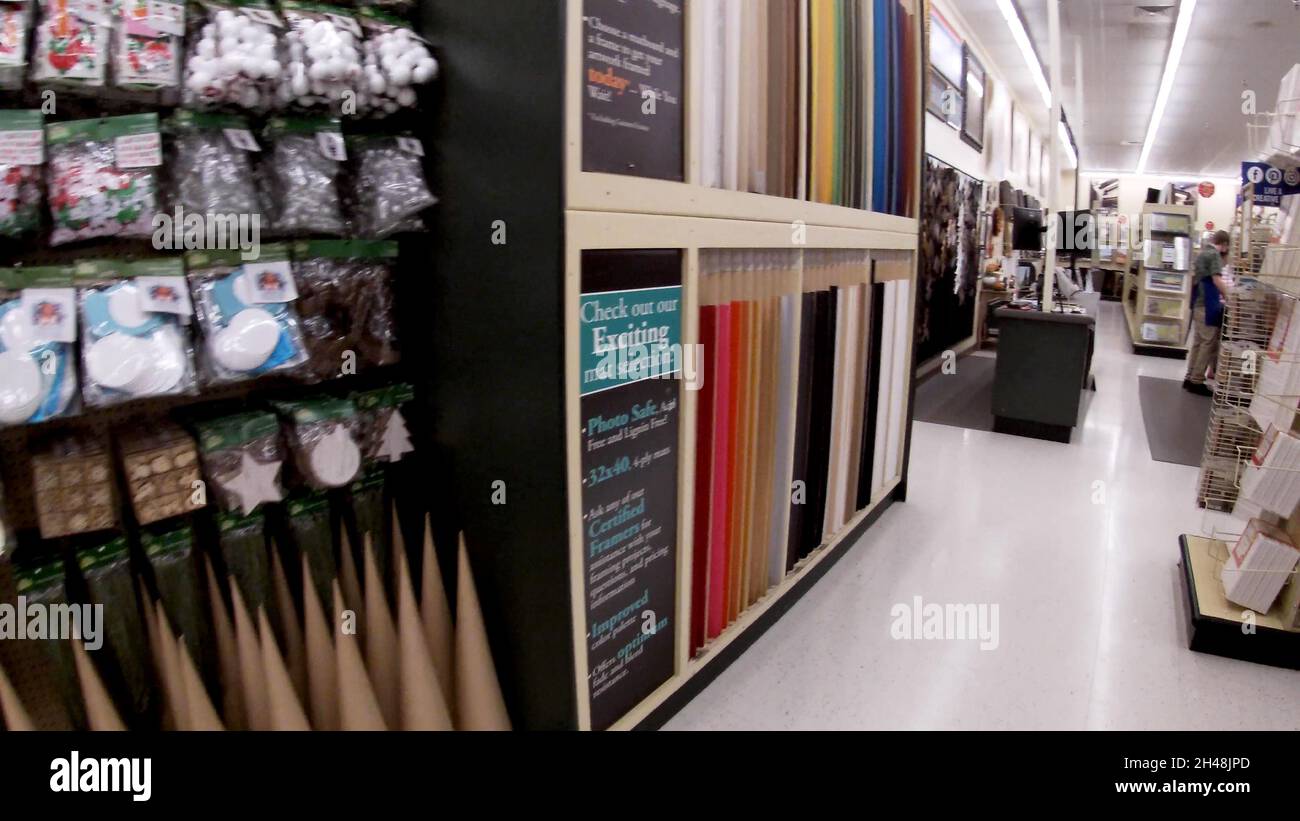 Augusta, Ga USA 08 12 21 Hobby Lobby retail store interior Robert C