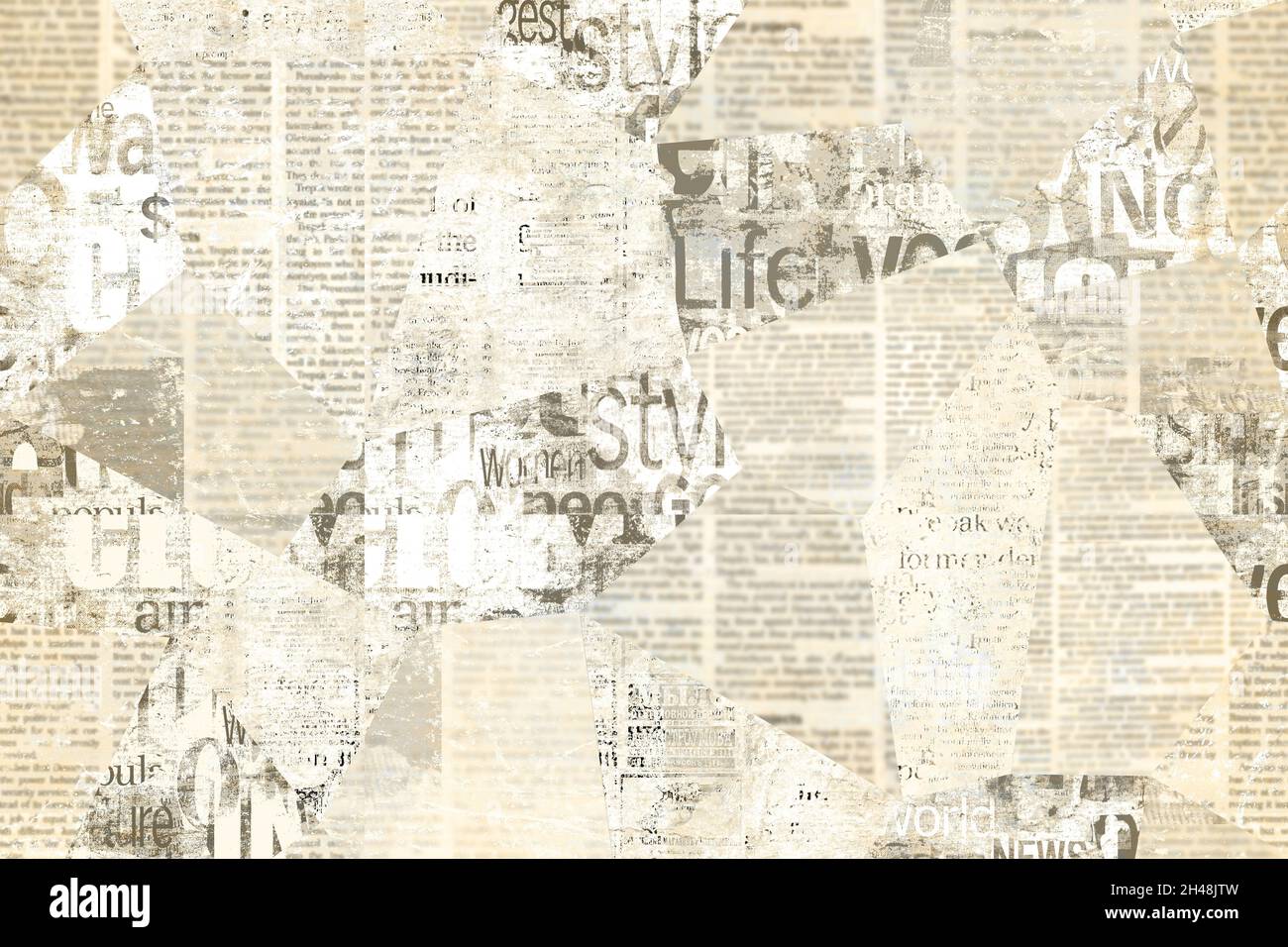 Newspaper paper grunge aged newsprint pattern background. Vintage old  newspapers template texture. Unreadable news horizontal page with place for  text Stock Photo - Alamy