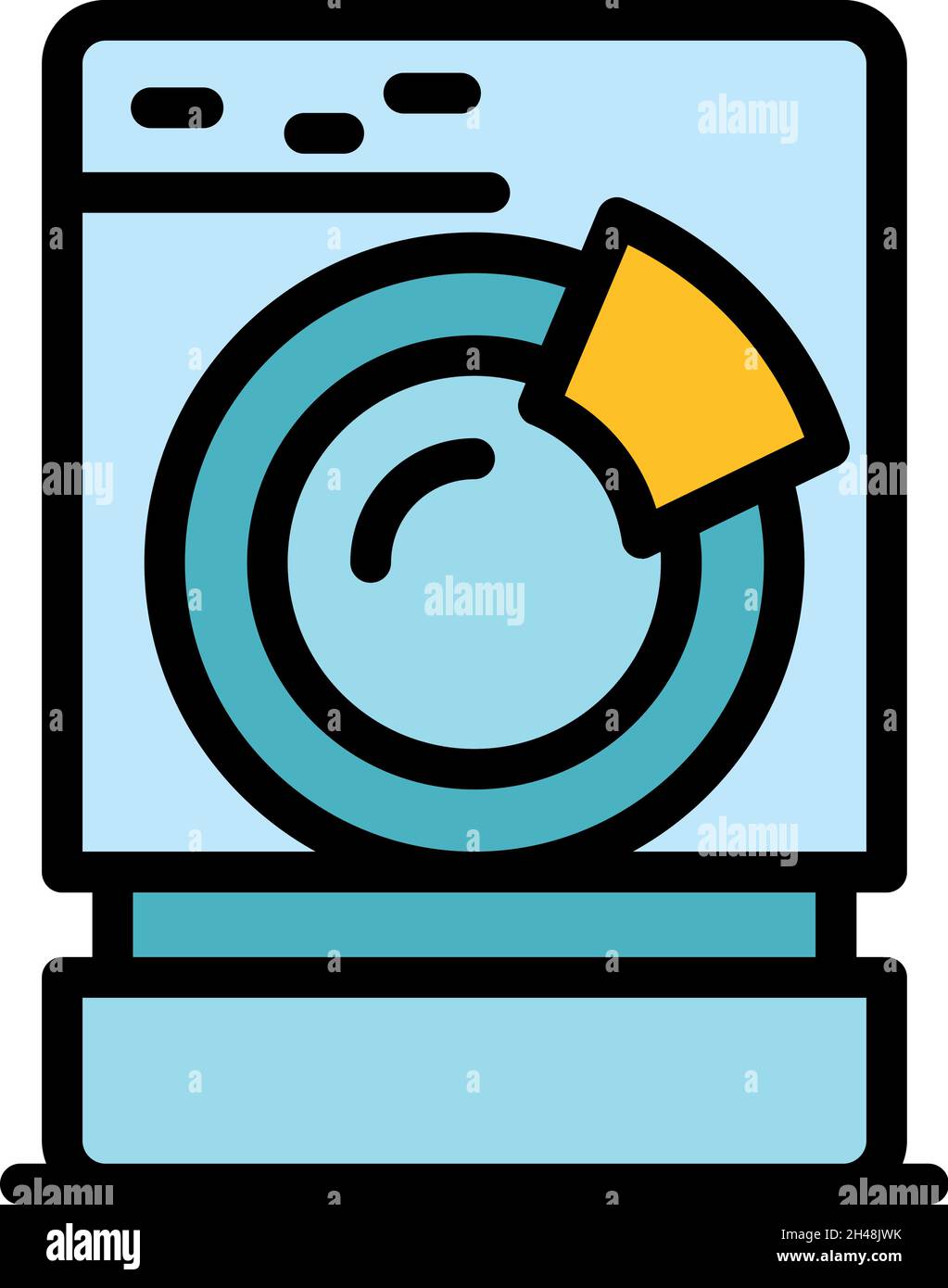 Clean washing machine icon. Outline clean washing machine vector icon ...