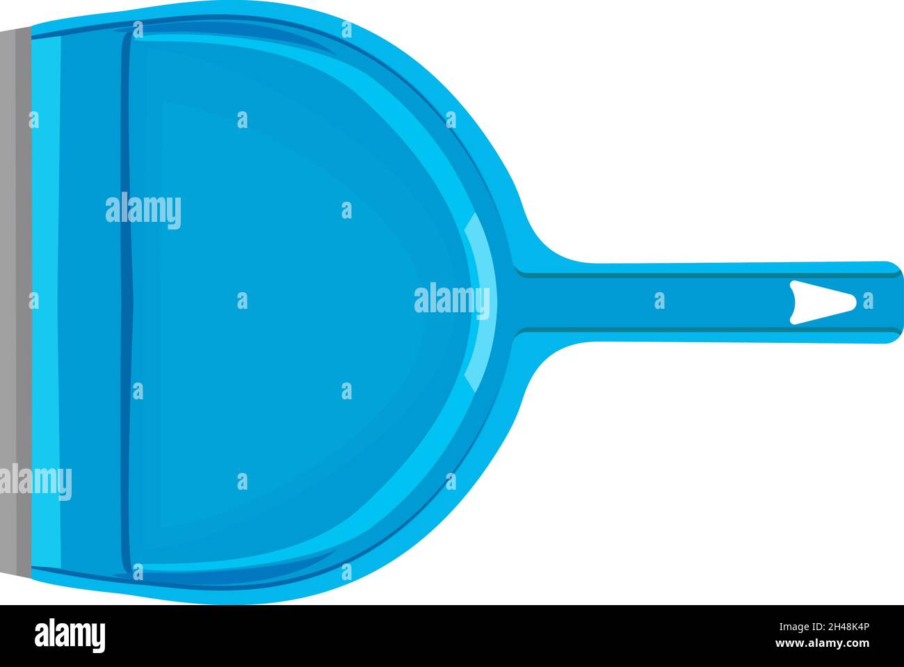 Blue dustpan, illustration, vector on a white background. Stock Vector