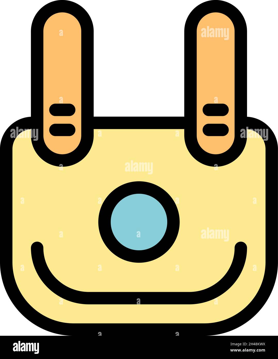 Baby game toy icon. Outline baby game toy vector icon color flat isolated Stock Vector