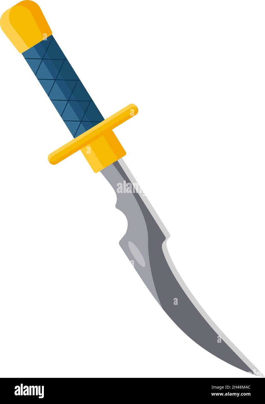 Dagger weapon, illustration, vector on a white background Stock Vector