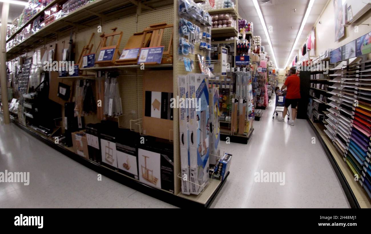 Augusta, Ga USA 08 12 21 Hobby Lobby retail store interior Robert C