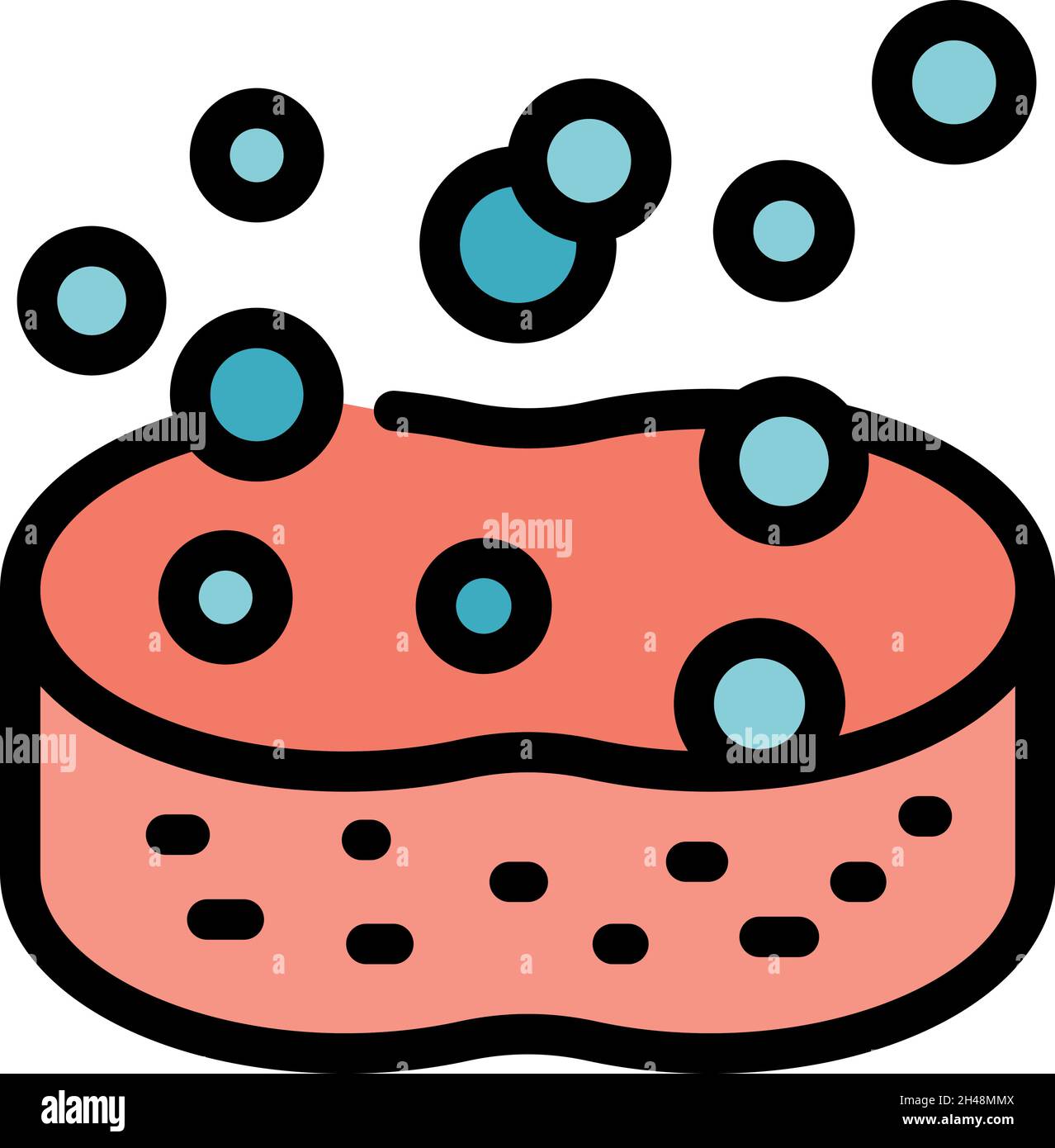 Bath sponge icon. Outline bath sponge vector icon color flat isolated Stock  Vector Image & Art - Alamy