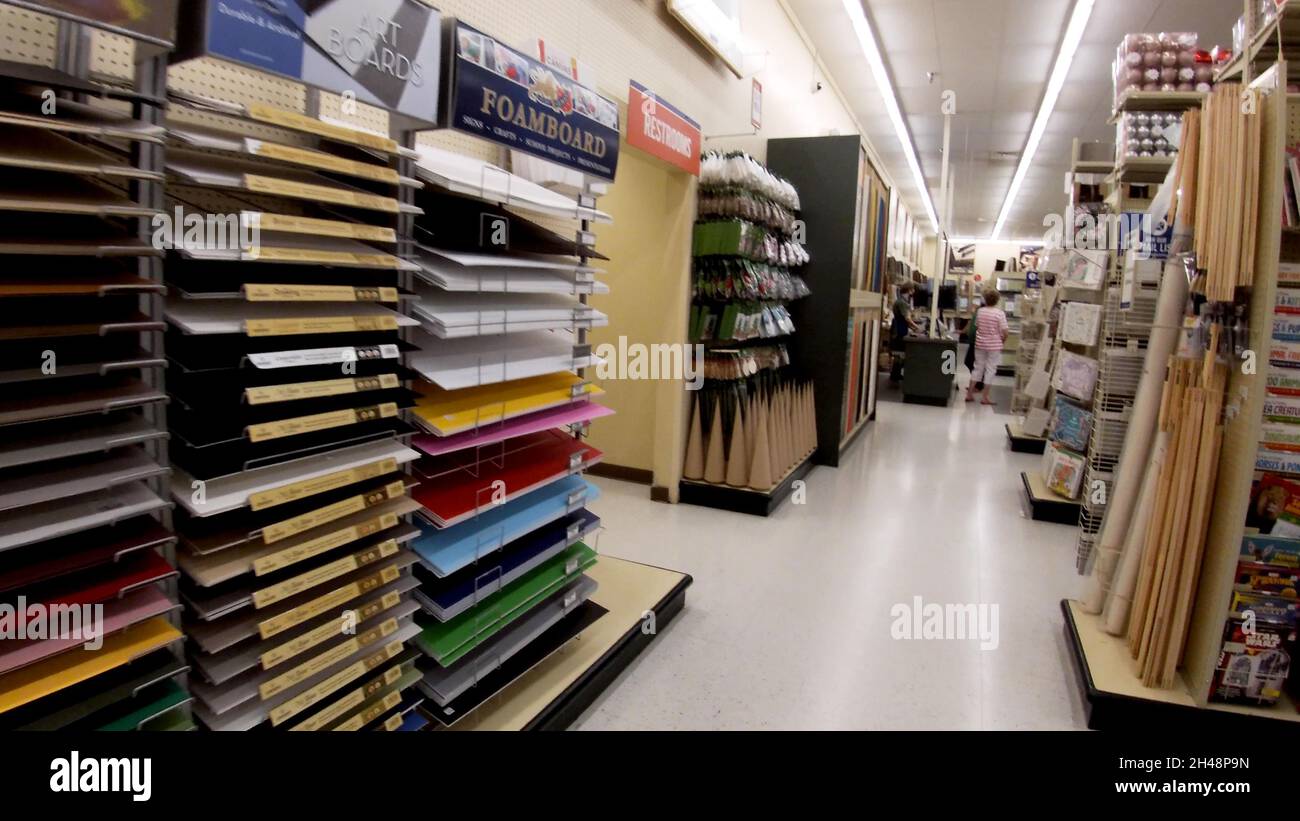 Augusta, Ga USA 08 12 21 Hobby Lobby retail store interior Robert C