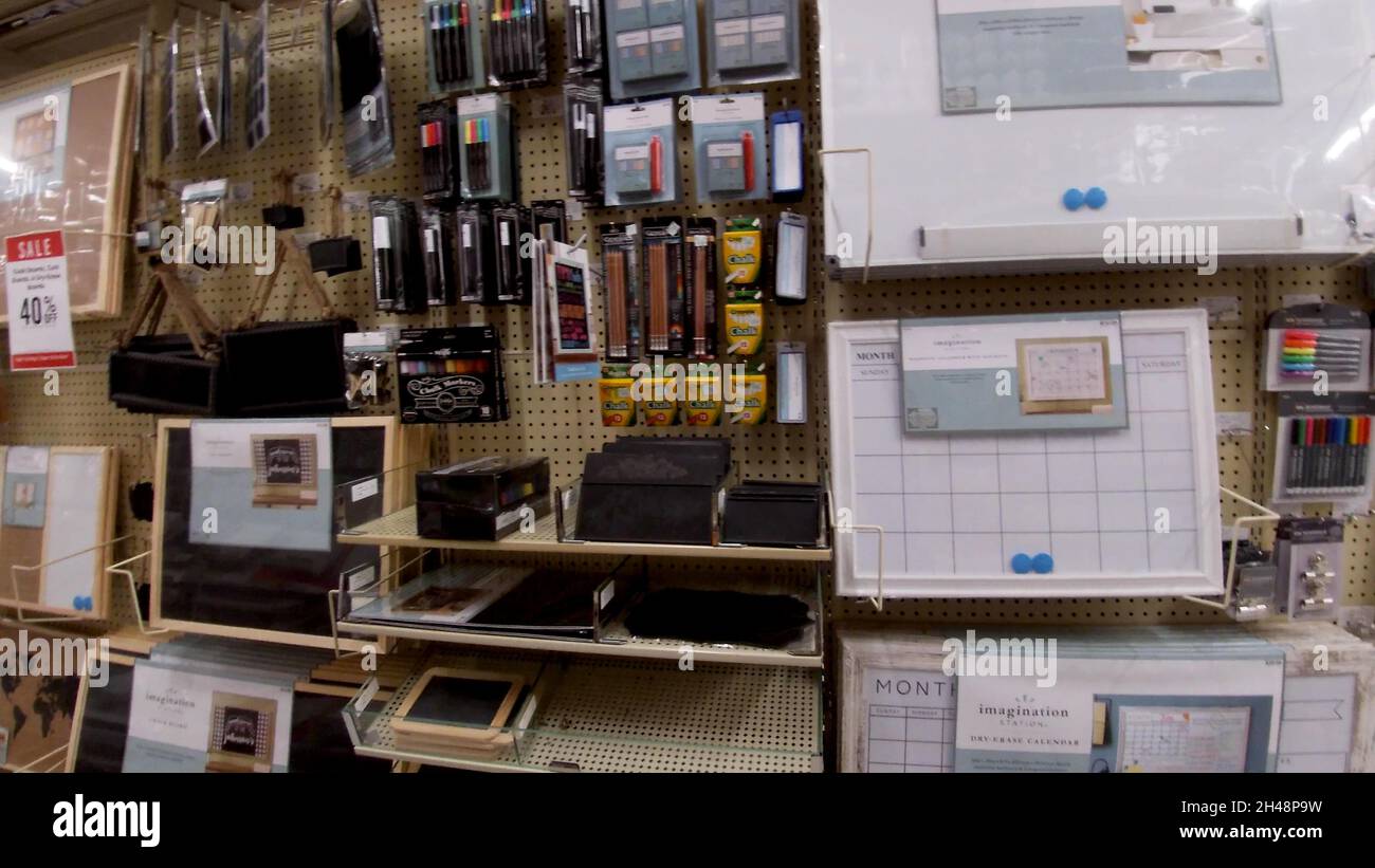 Augusta, Ga USA 08 12 21 Hobby Lobby retail store interior Robert C