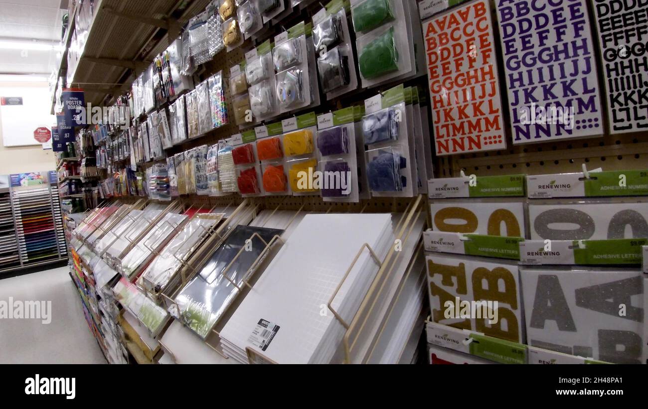 Augusta, Ga USA 08 12 21 Hobby Lobby retail store interior Robert C