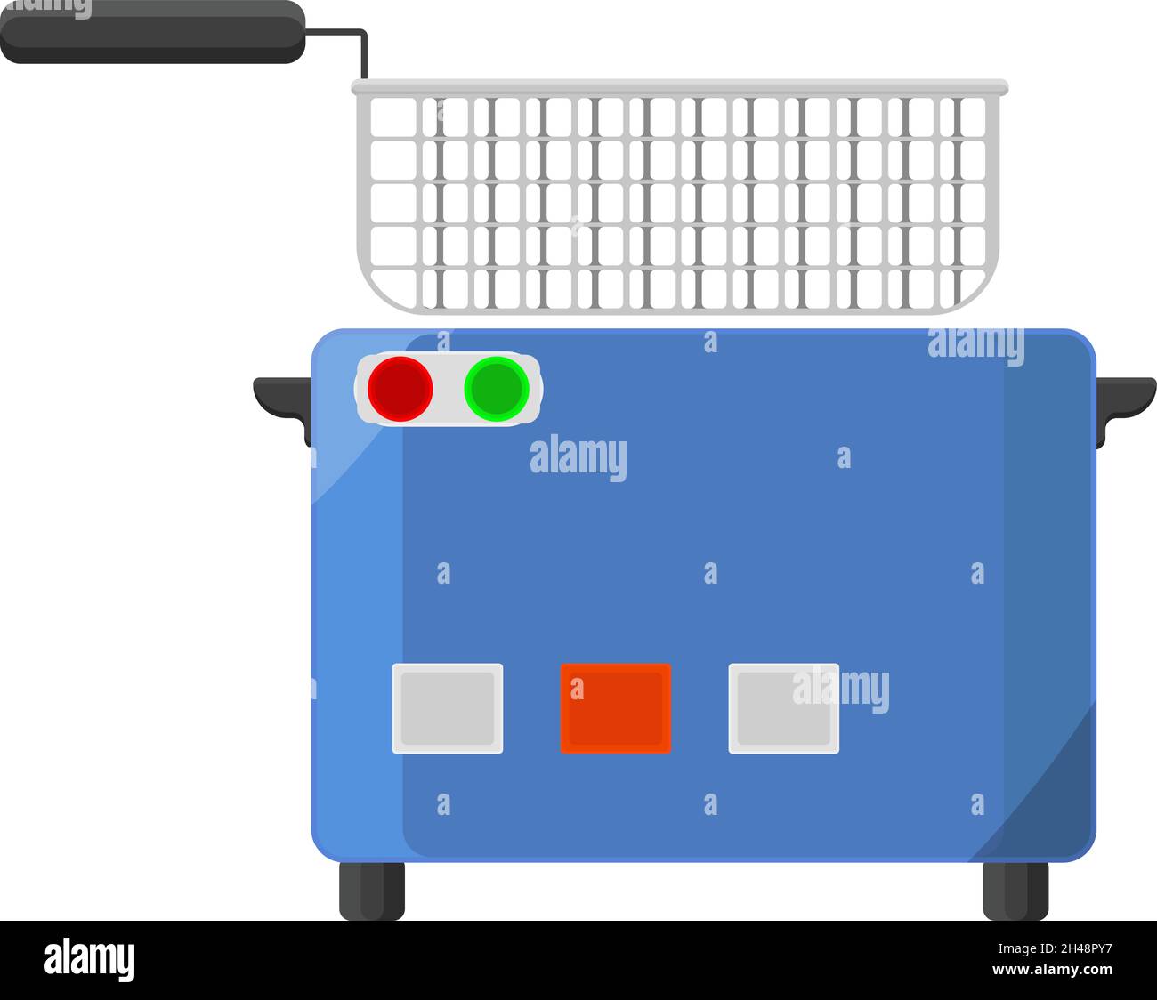 Blue fryer, illustration, vector on a white background. Stock Vector