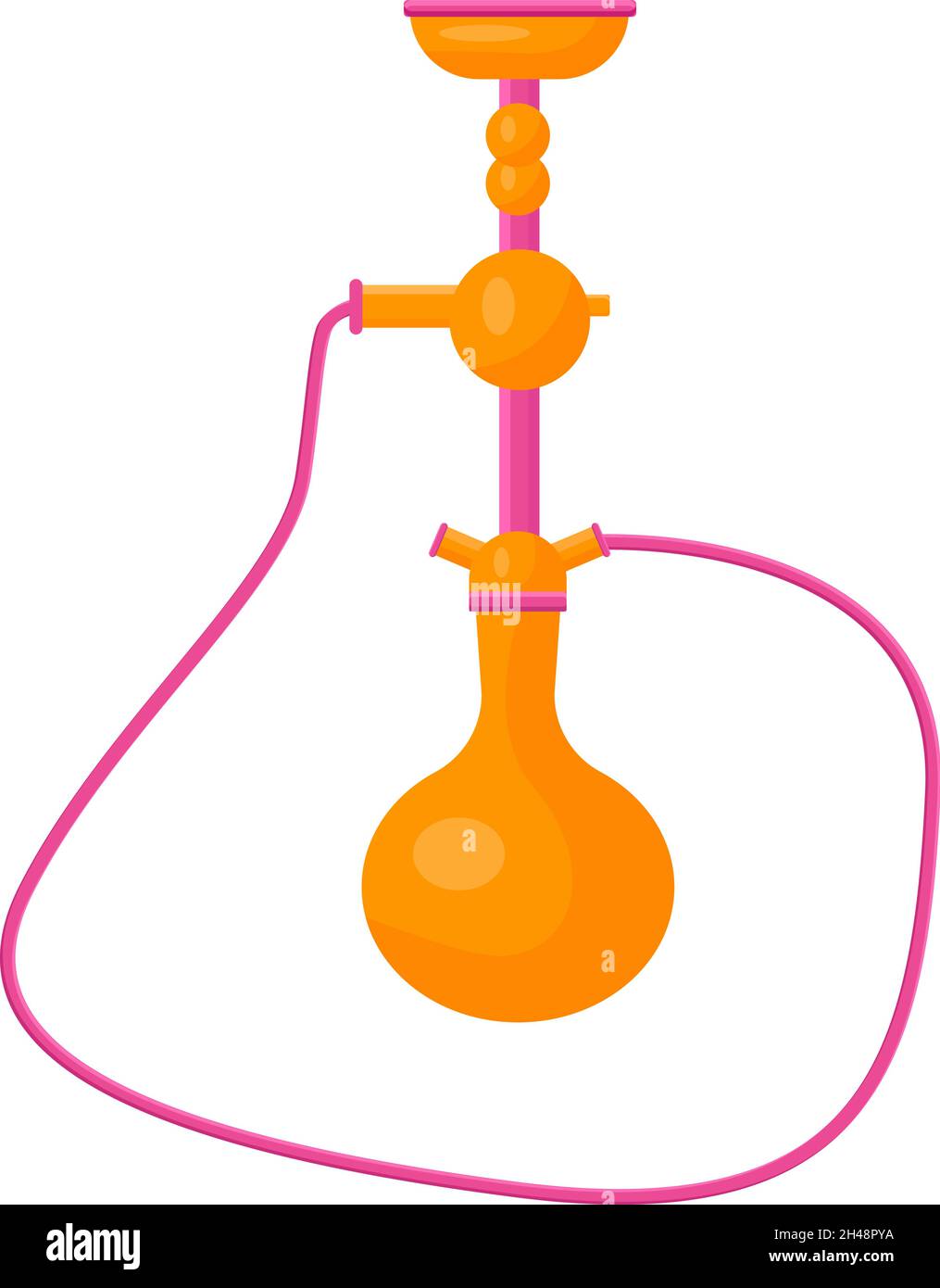 Hookah, illustration, vector on a white background. Stock Vector