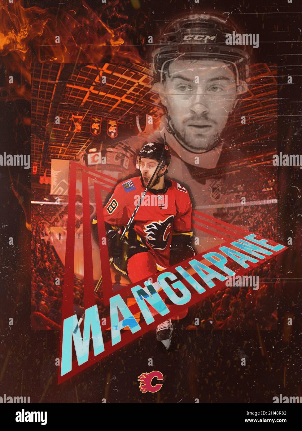 Andrew Mangiapane, Calgary Flames Stock Photo