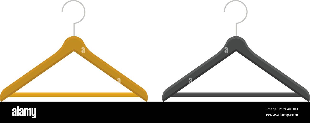 Clothes hanger, illustration, vector on a white background. Stock Vector