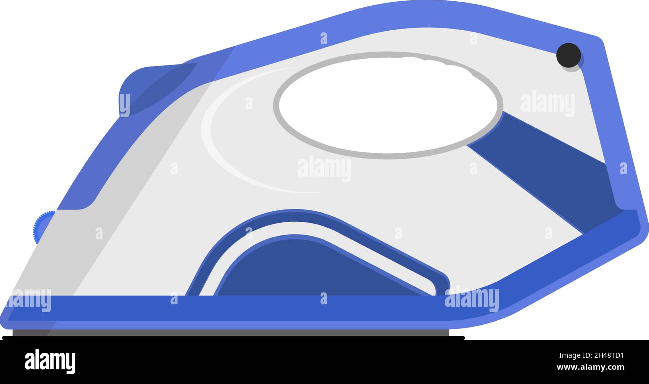 Blue iron, illustration, vector on a white background. Stock Vector
