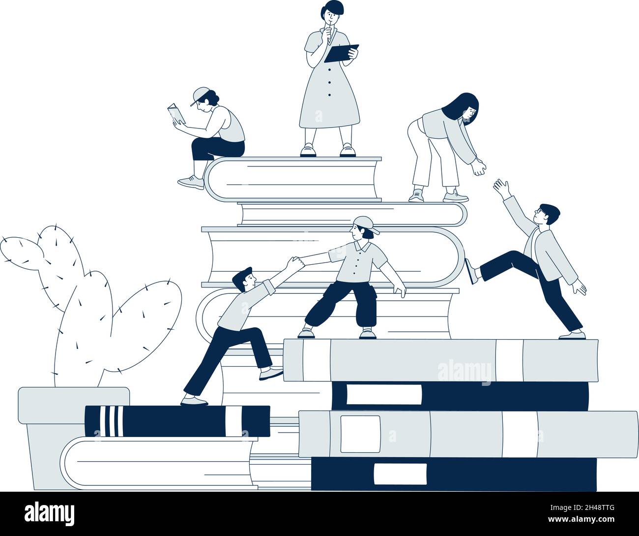 Student learning support. Training staff concept, employee path ...