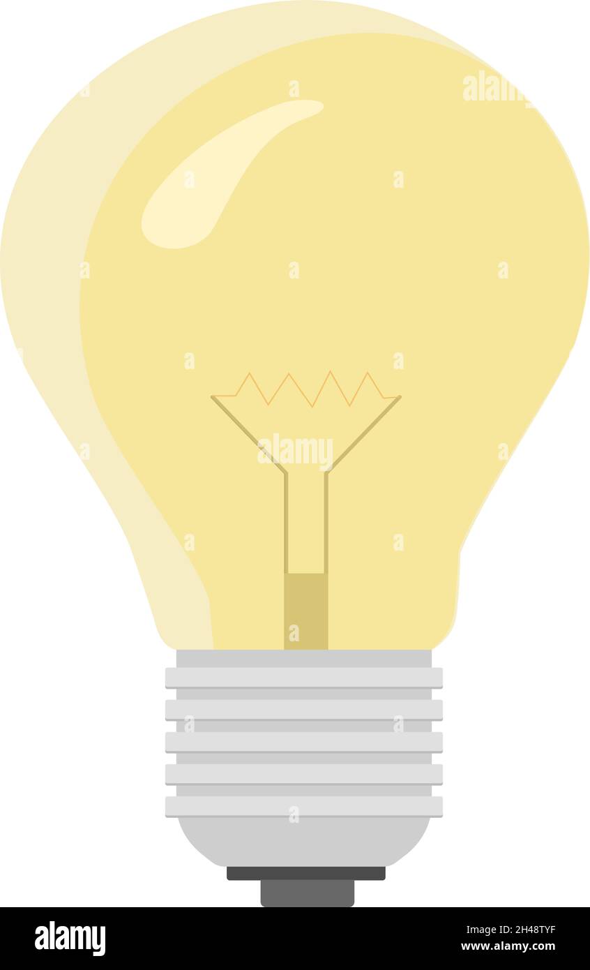 Lighting bulb, illustration, vector on a white background. Stock Vector