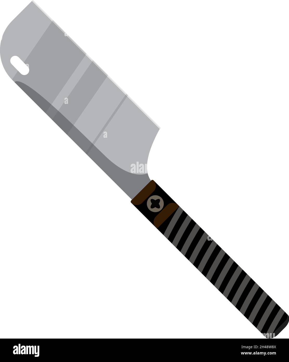 Big meat knife, illustration, vector on a white background Stock Vector Image & Art Alamy