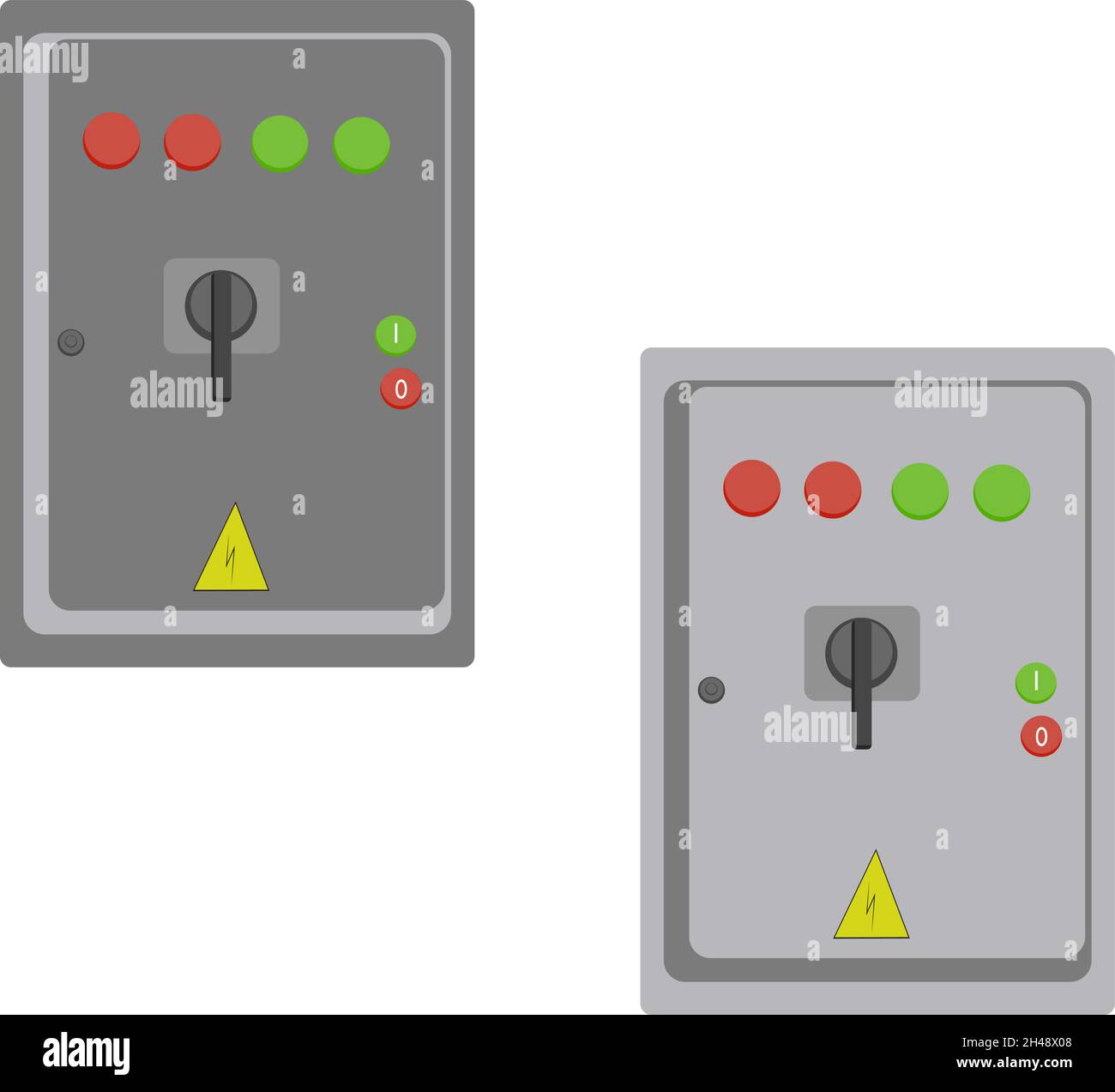 Main switch board, illustration, vector on a white background. Stock Vector