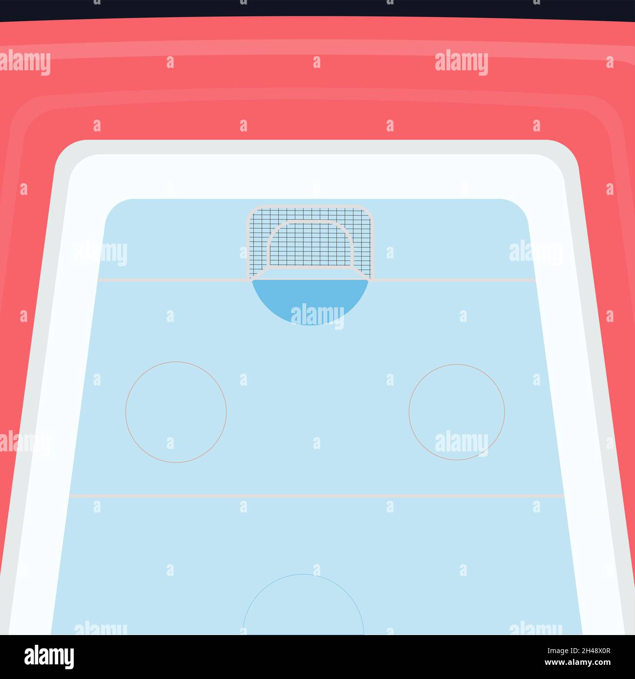 Ice hockey court, illustration, vector on a white background Stock ...