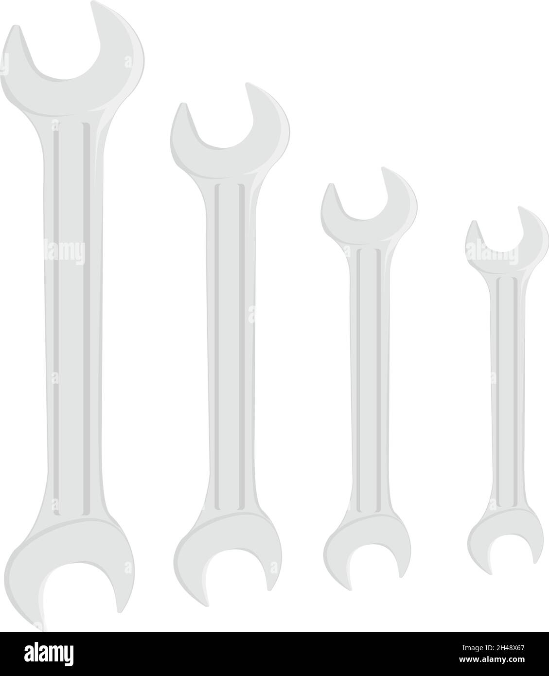 Rench tool, illustration, vector on a white background. Stock Vector