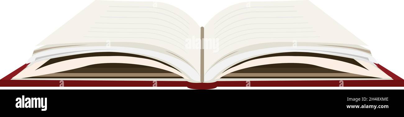 Open book, illustration, vector on a white background. Stock Vector