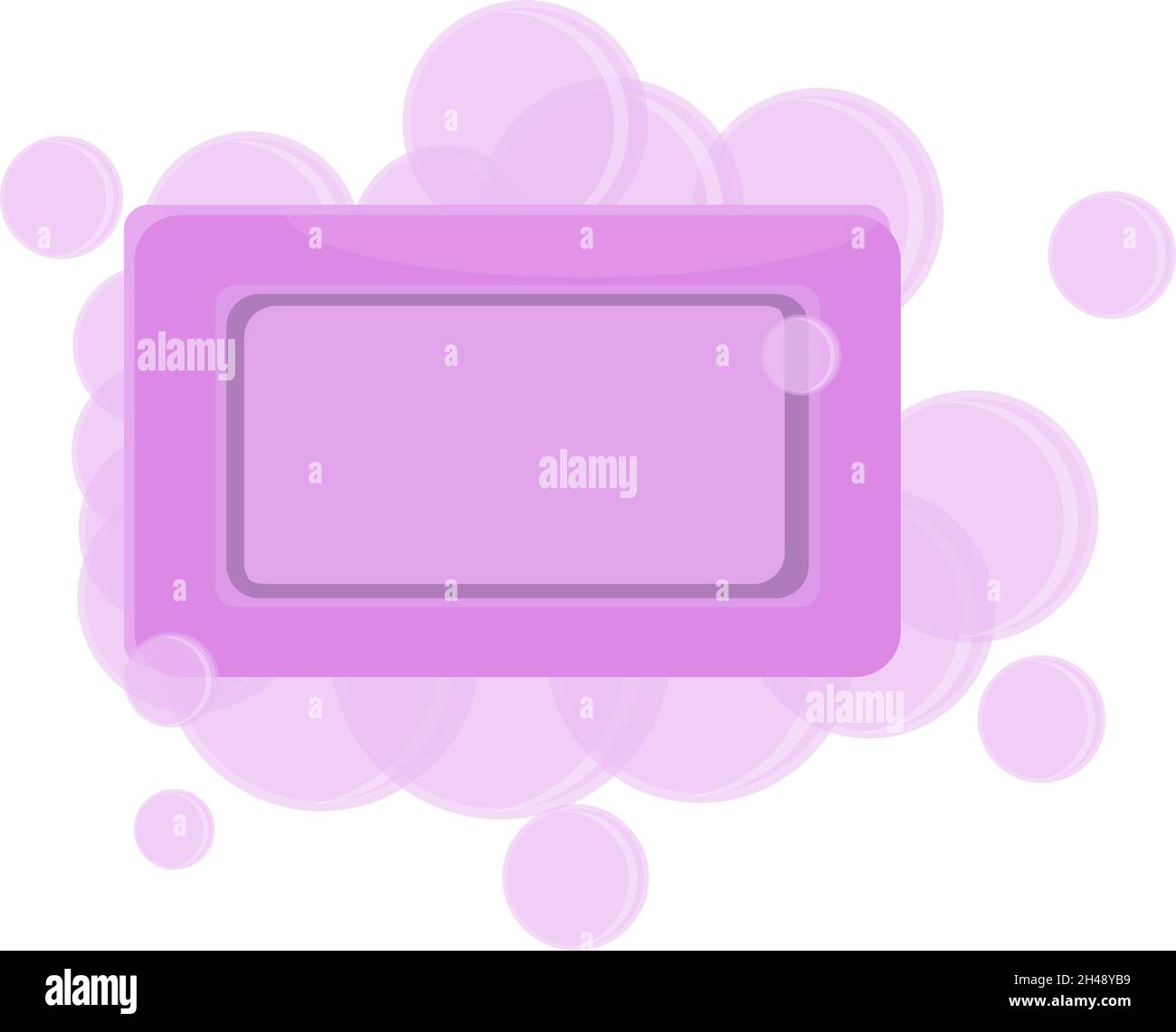 Soap with bubbles, illustration, vector on a white background Stock ...