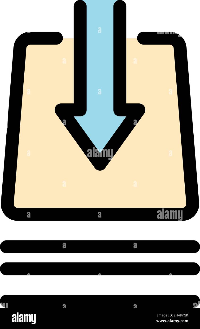Absorbent material icon. Outline absorbent material vector icon color flat isolated Stock Vector