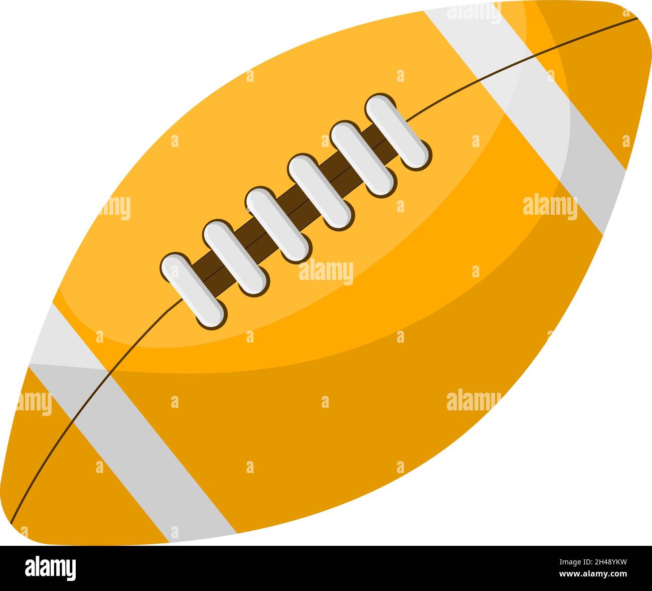 Rugby ball, illustration, vector on a white background Stock Vector ...