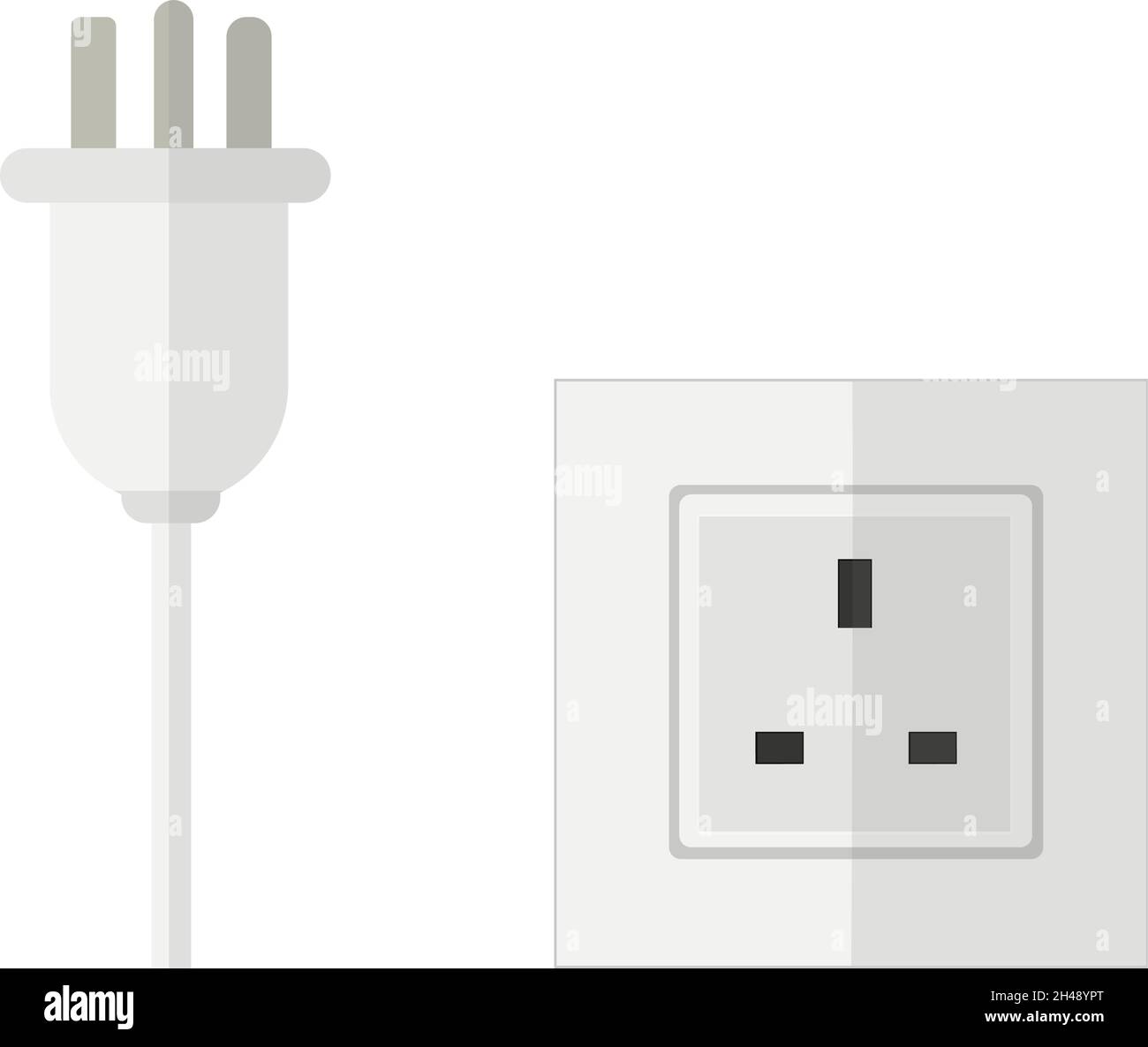 Plug socket, illustration, vector on a white background Stock Vector