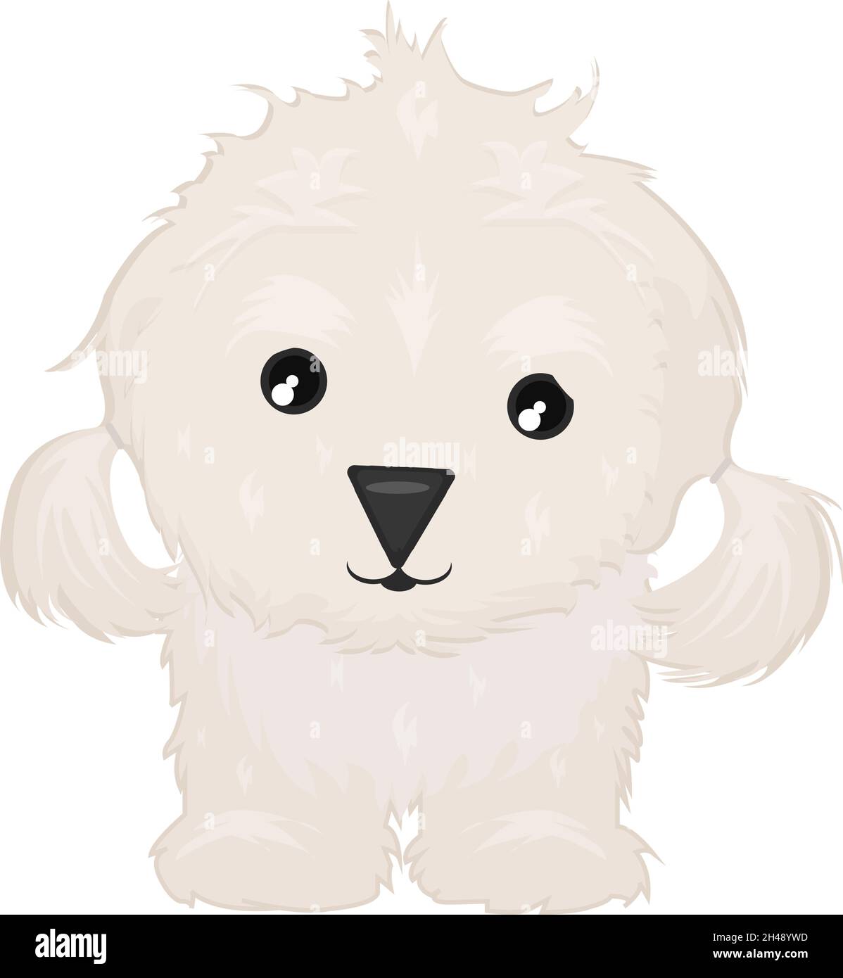 Puppy on white background Stock Vector Images - Alamy