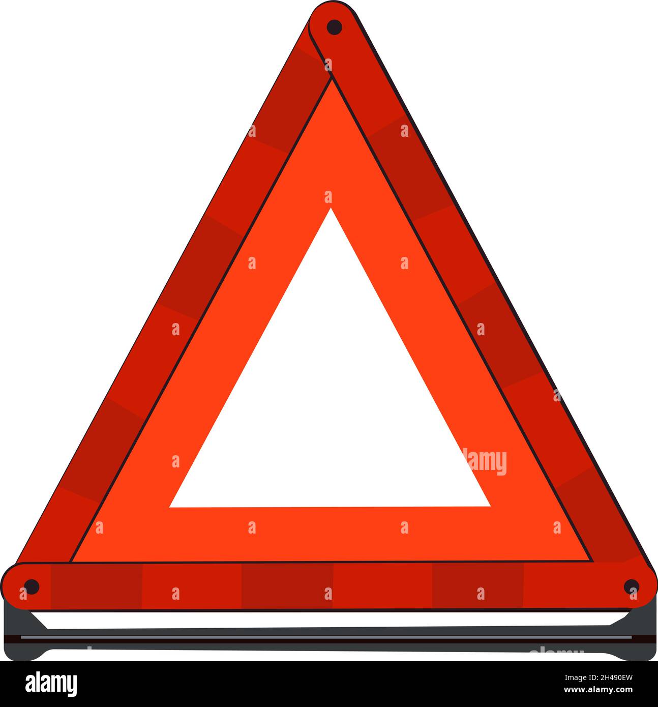 Roadside triangle, illustration, vector on a white background. Stock Vector