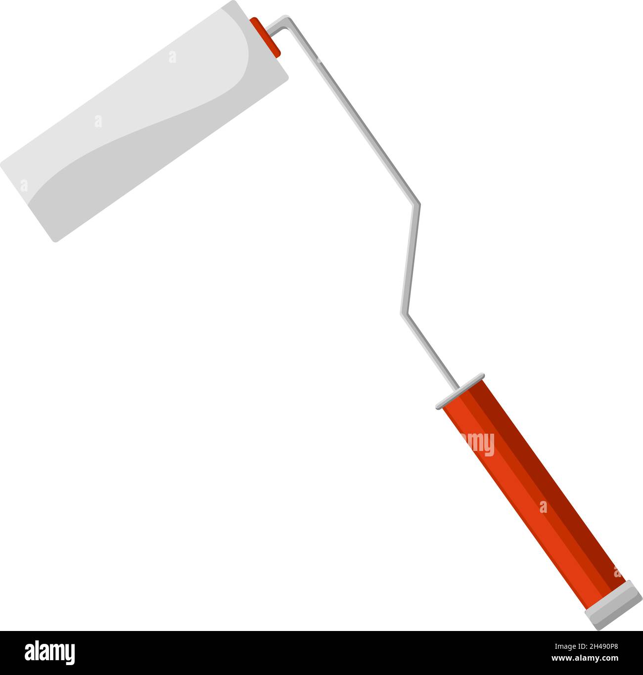 Paint roller brush, illustration, vector on a white background. Stock Vector