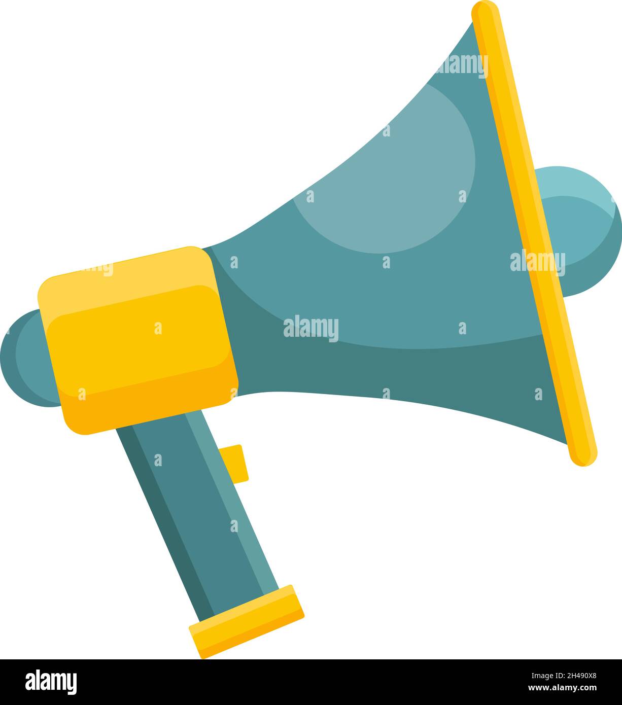 Loud megaphone, illustration, vector on a white background Stock Vector