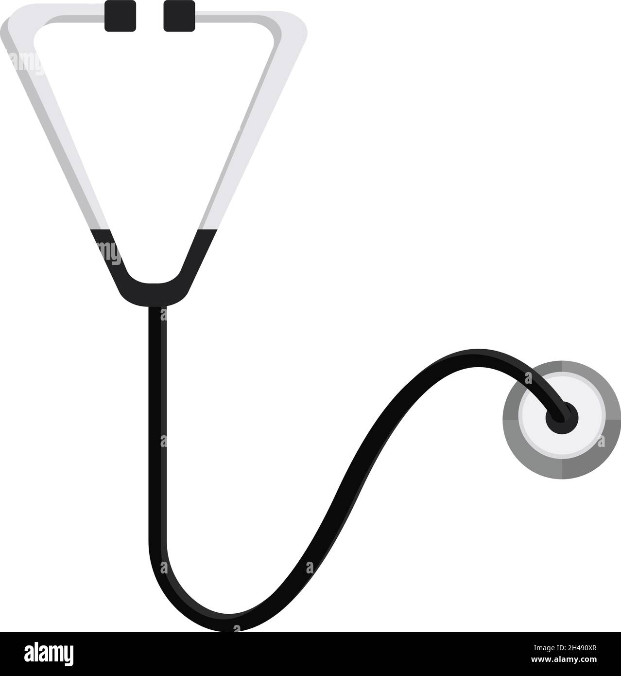 Stethoscope, illustration, vector on a white background Stock Vector