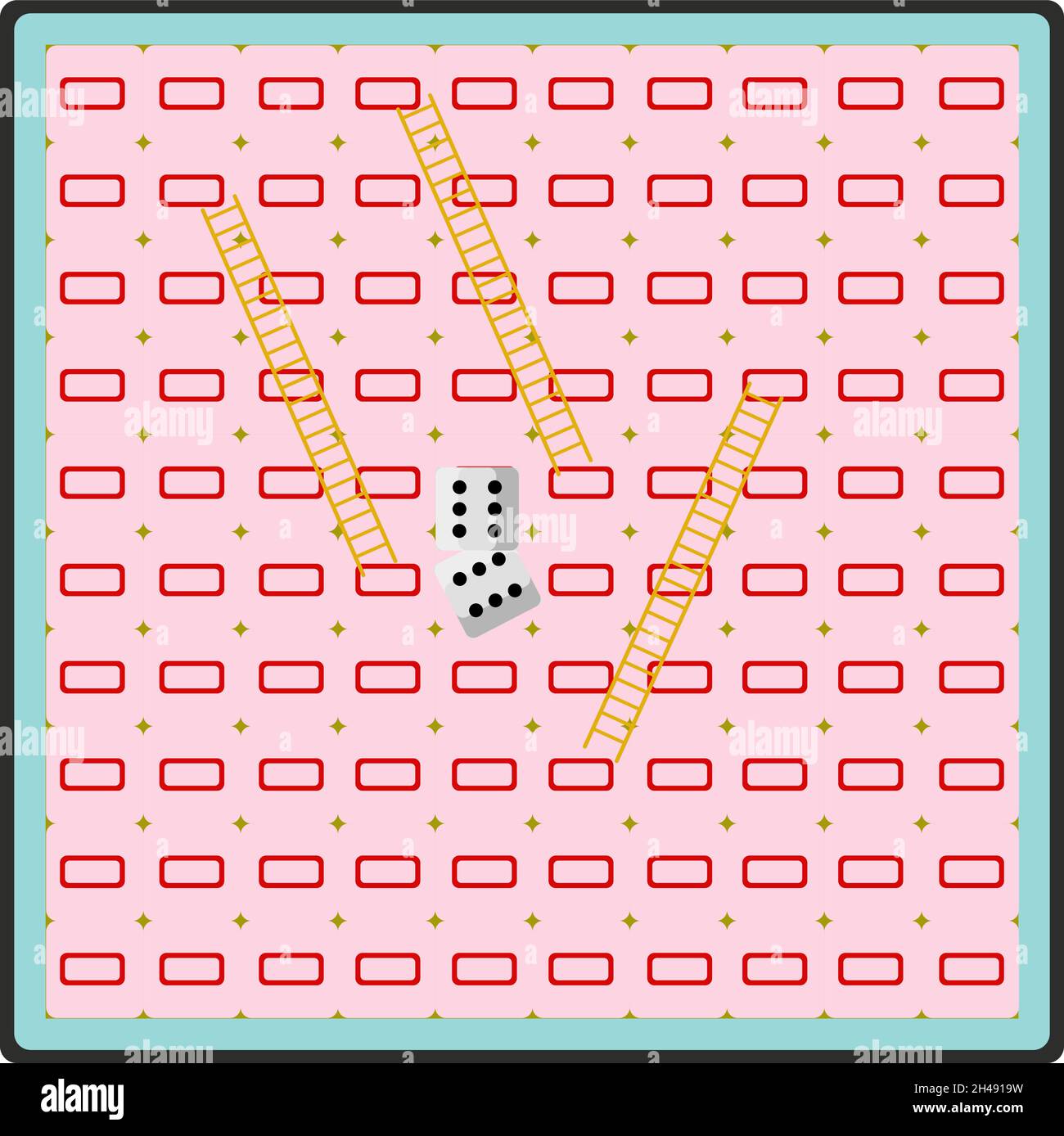 Snake and ladder, illustration, vector on a white background. Stock Vector