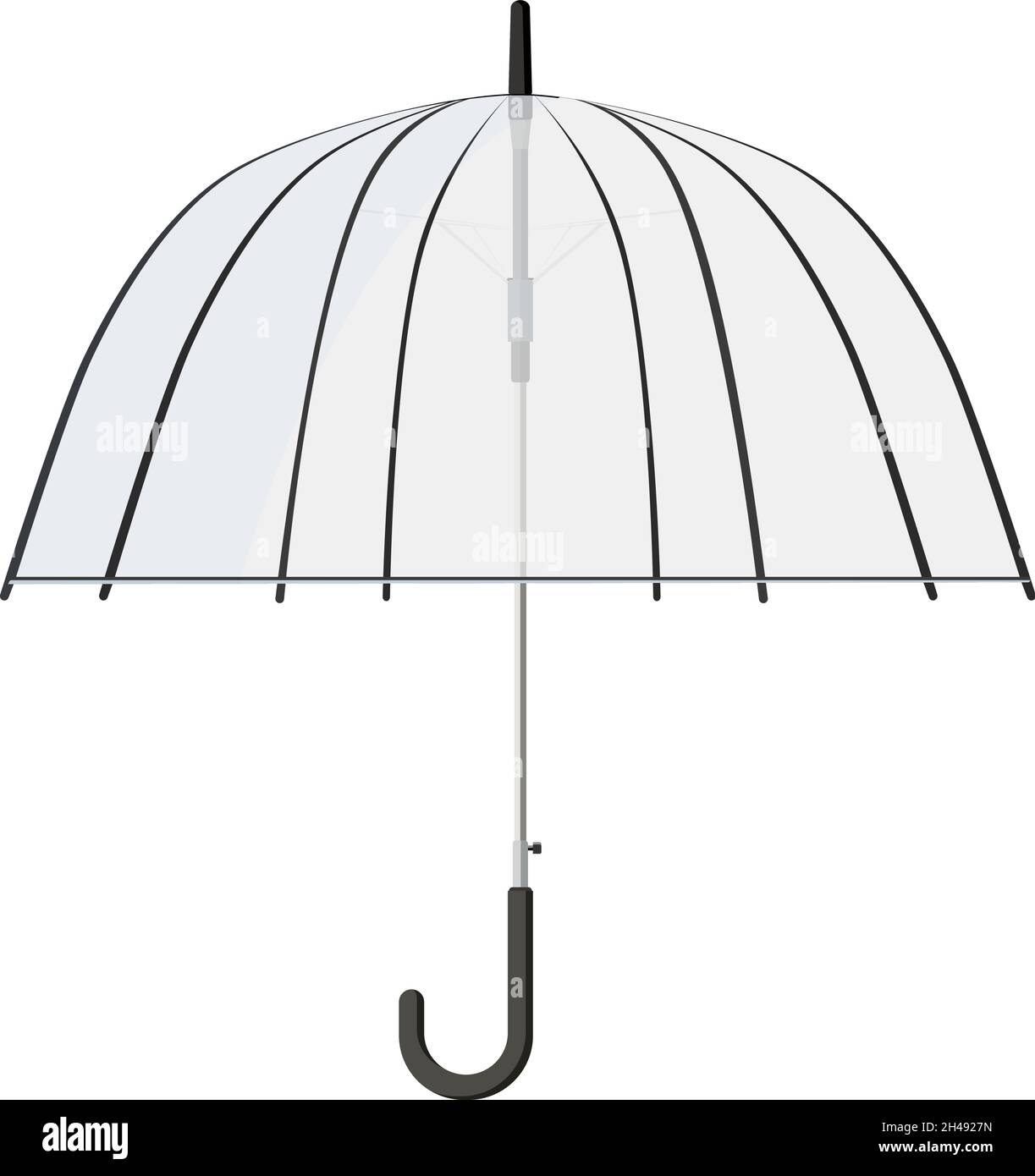 White umbrella, illustration, vector on a white background Stock Vector