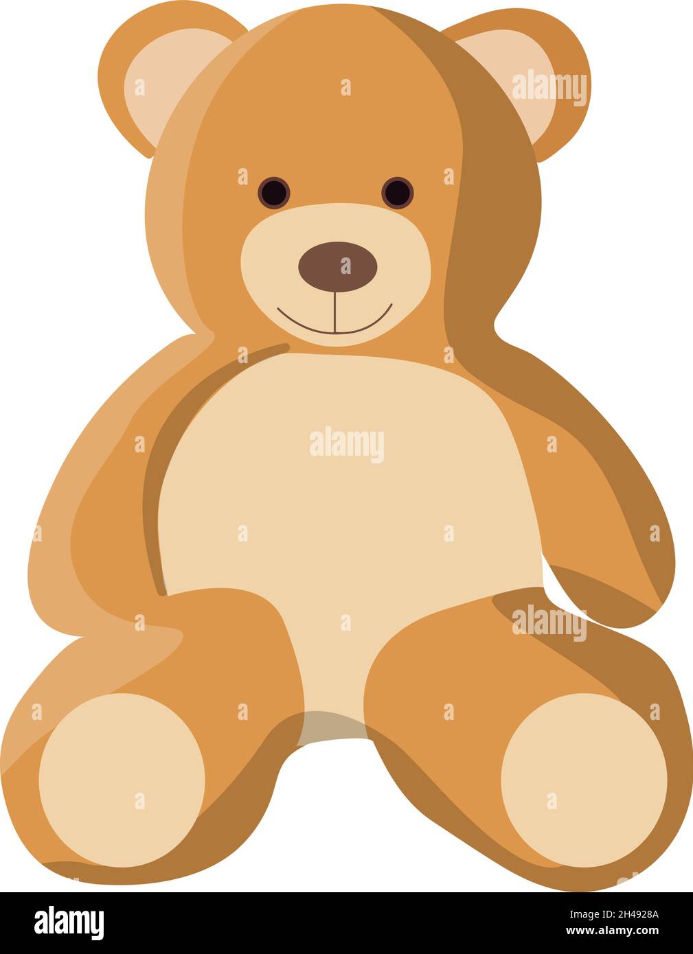 Teddy bear, illustration, vector on a white background Stock Vector ...