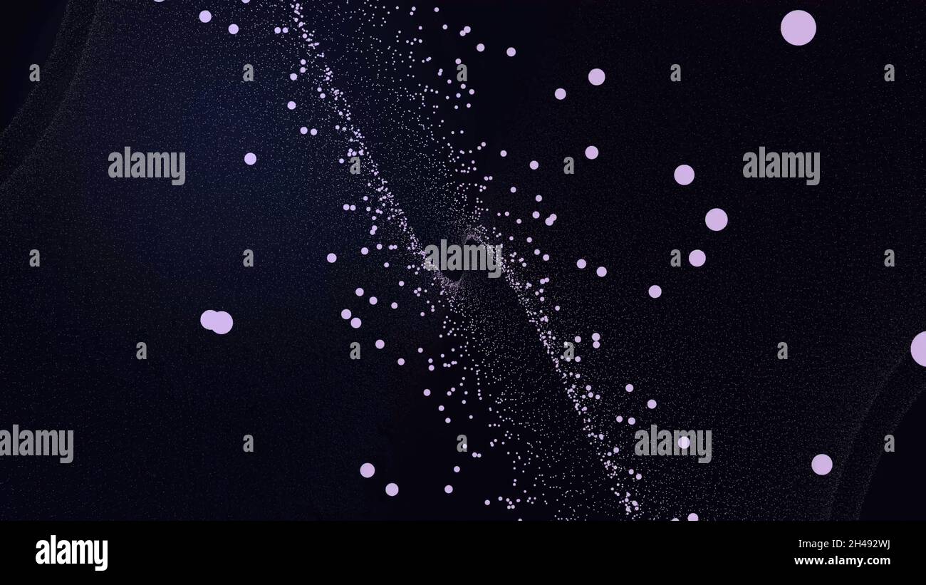 Abstract beautiful geometric background with moving dots. Plexus ...