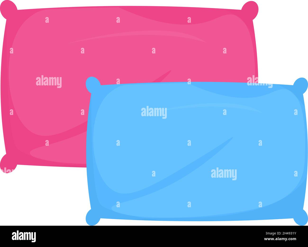 Colorful pillows, illustration, vector on a white background. Stock Vector