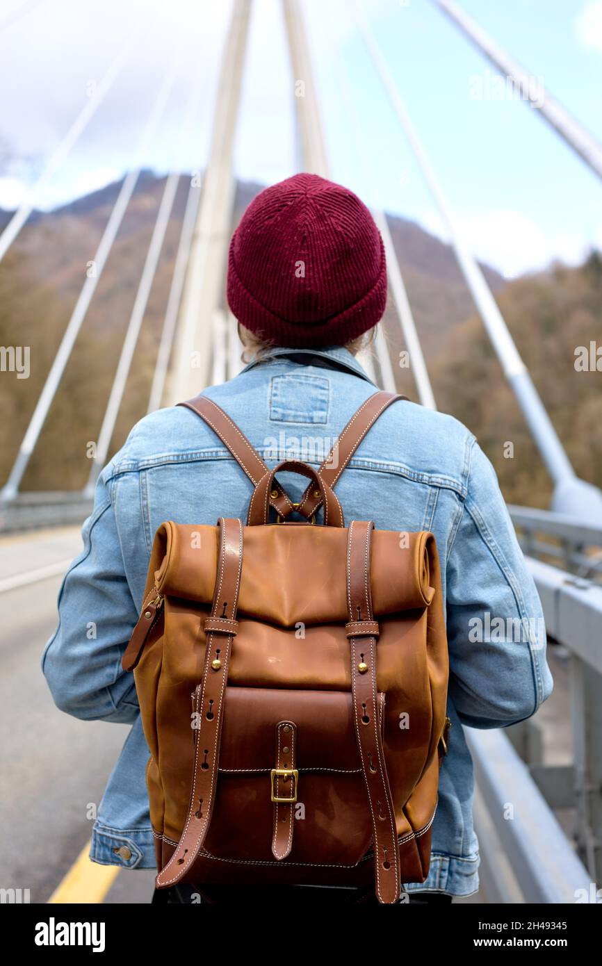 Attractive man rear view hat hi-res stock photography and images - Alamy