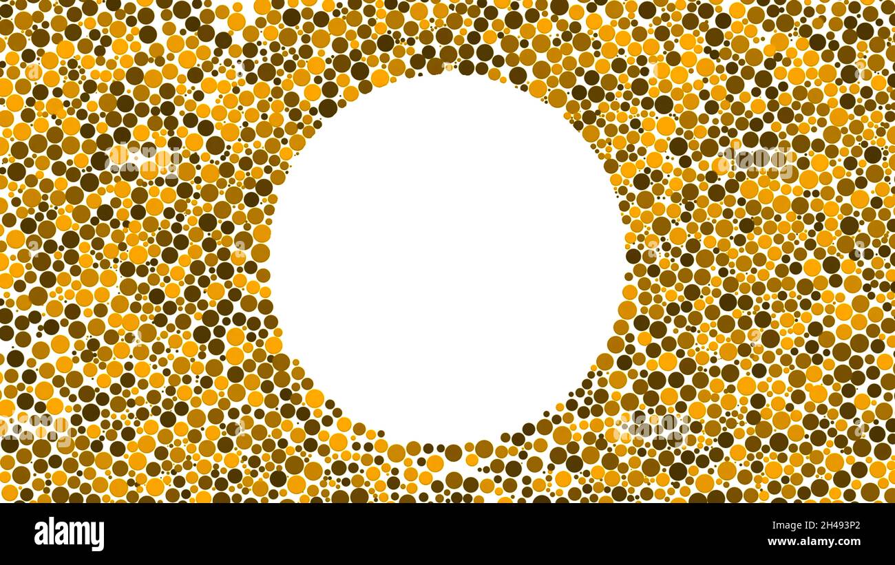 Quick motion of multi-colored dots of different size creating the empty  circle-shaped space and falling down. Flat style 2D cartoon animation in 4K,  u Stock Photo - Alamy