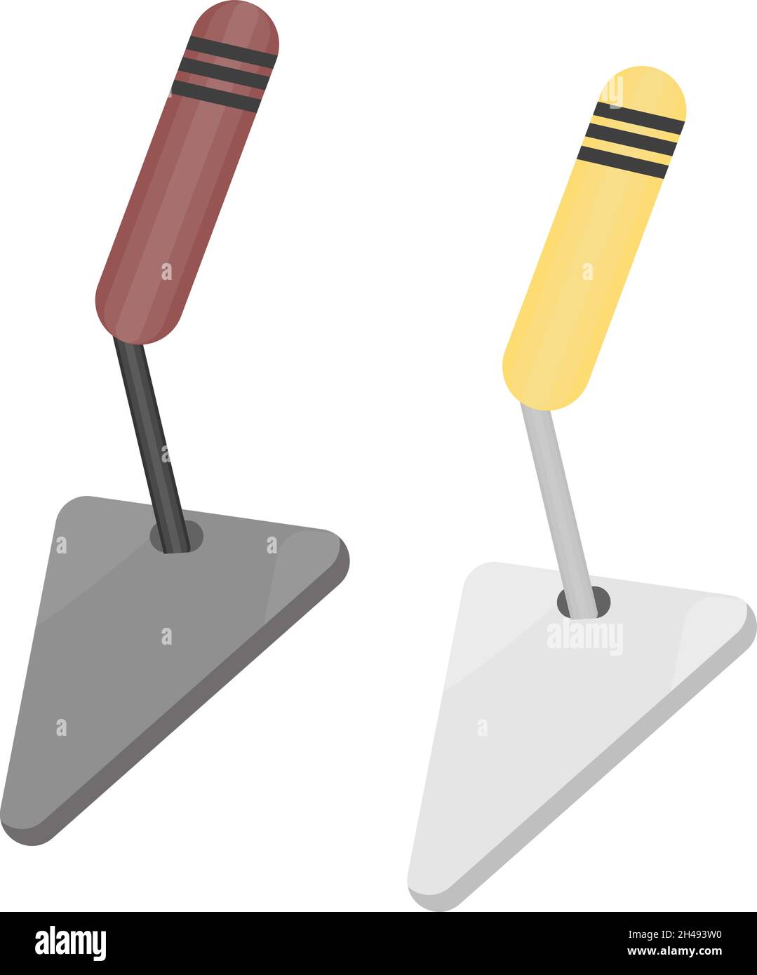 Garden trowel, illustration, vector on a white background Stock Vector