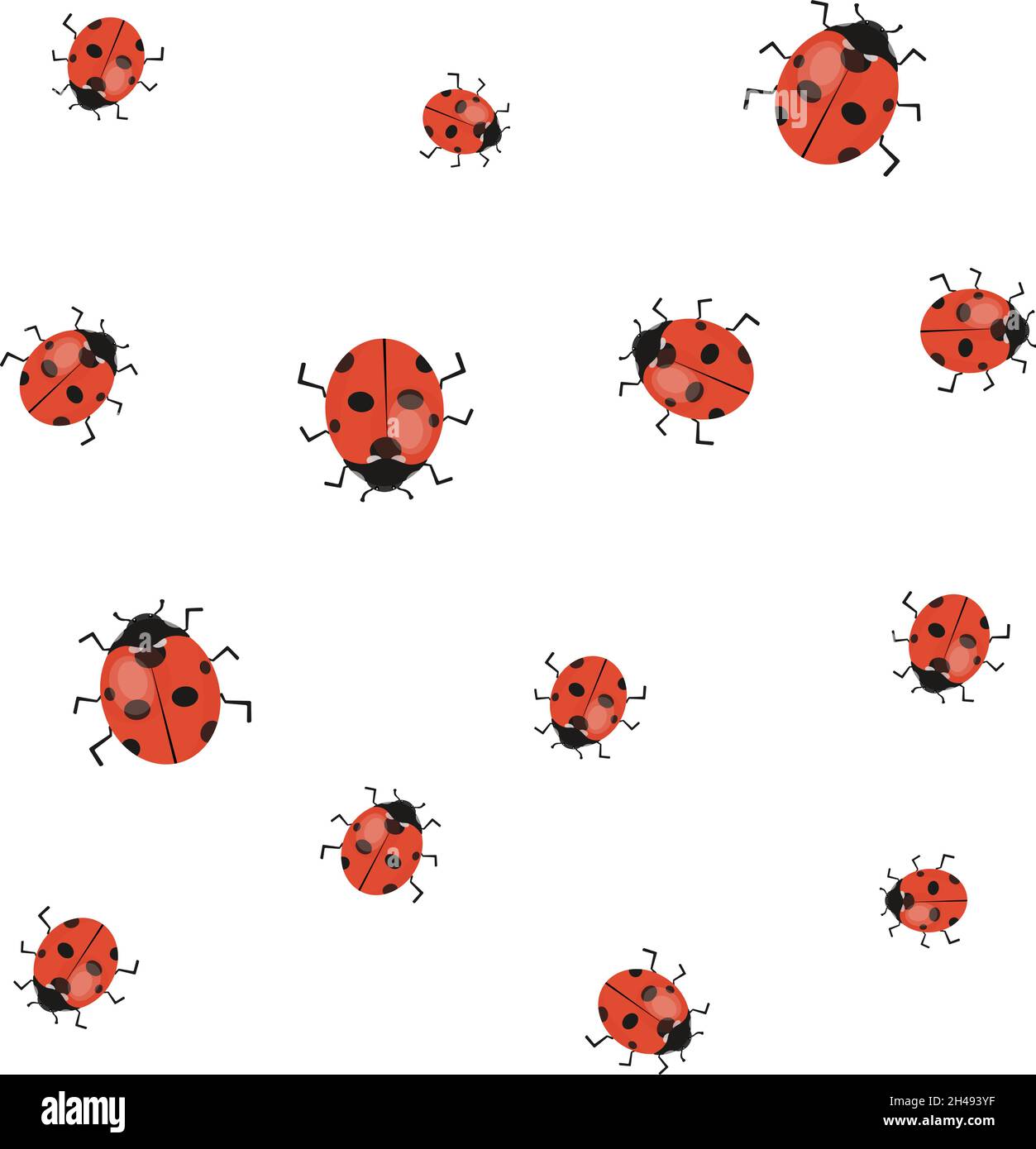 Lady bug, illustration, vector on a white background. Stock Vector