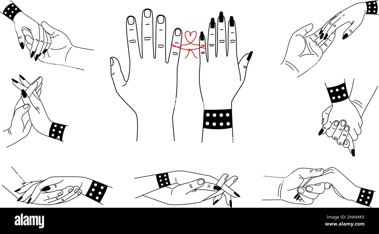 Lovers hands. Love friendship marriage couple hand gestures, male and